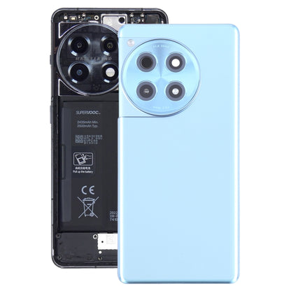 For OnePlus 12R CPH2609 CPH2585 Original Glass Battery Back Cover with Camera Lens(Blue) by buy2fix