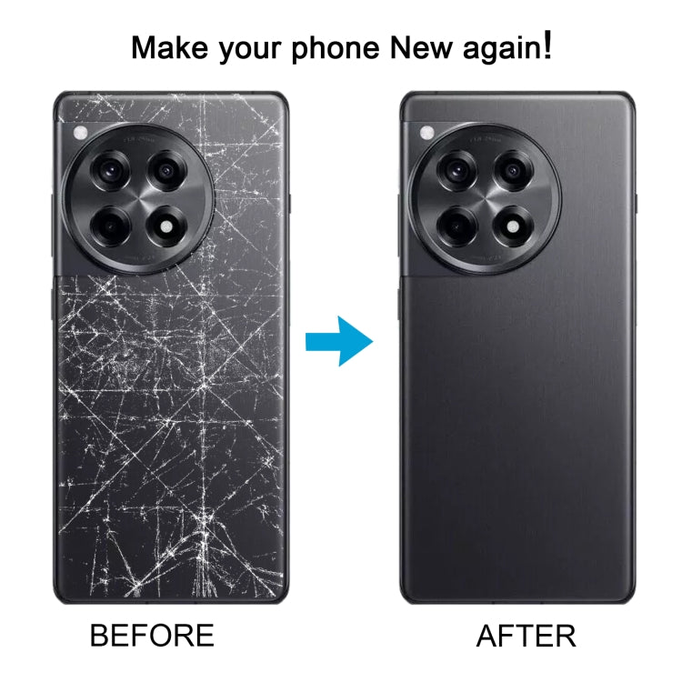 For OnePlus 12R CPH2609 CPH2585 Original Glass Battery Back Cover with Camera Lens(Blue) by buy2fix
