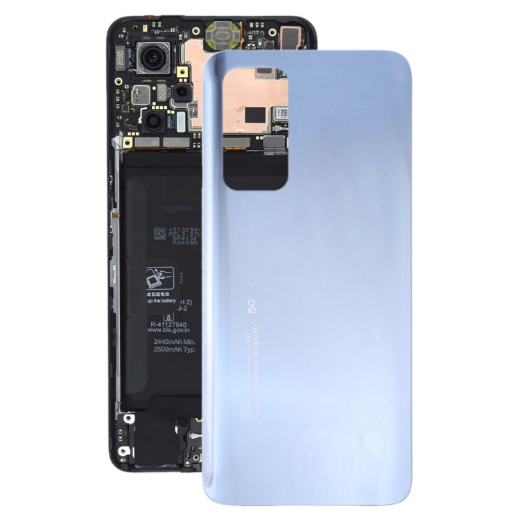 For Xiaomi Redmi K30S Glass Battery Back Cover(Silver) by buy2fix