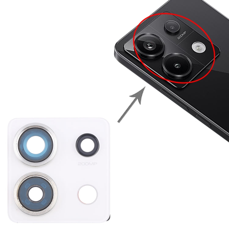 For Xiaomi Redmi Note 13 Pro 5G Back Camera Lens Frame (White) by buy2fix
