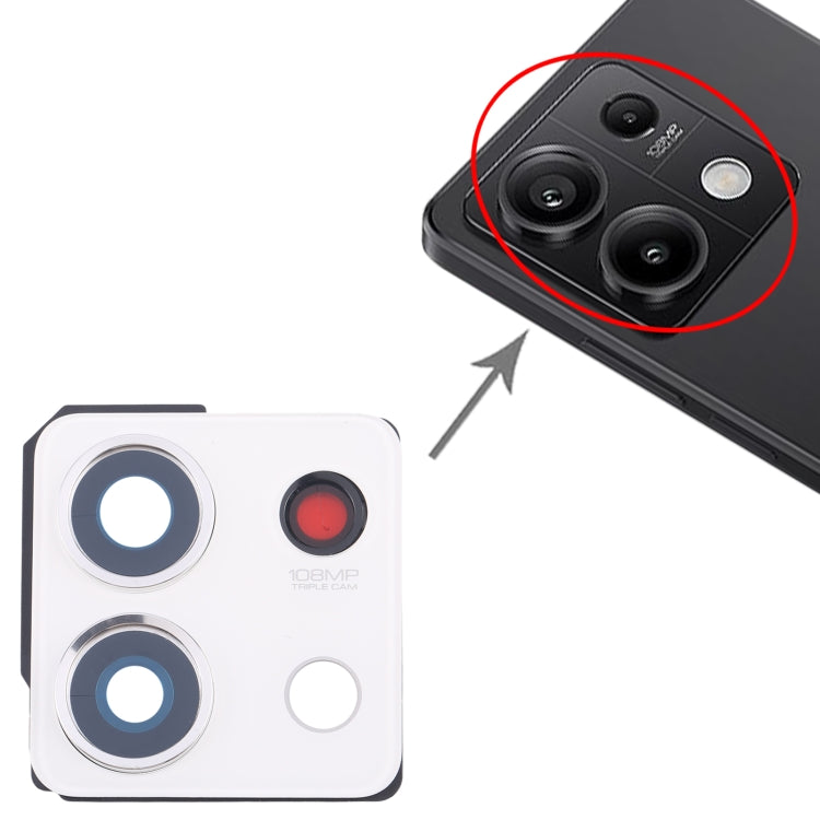 For Xiaomi Redmi Note 13 5G Back Camera Lens Frame (White) by buy2fix