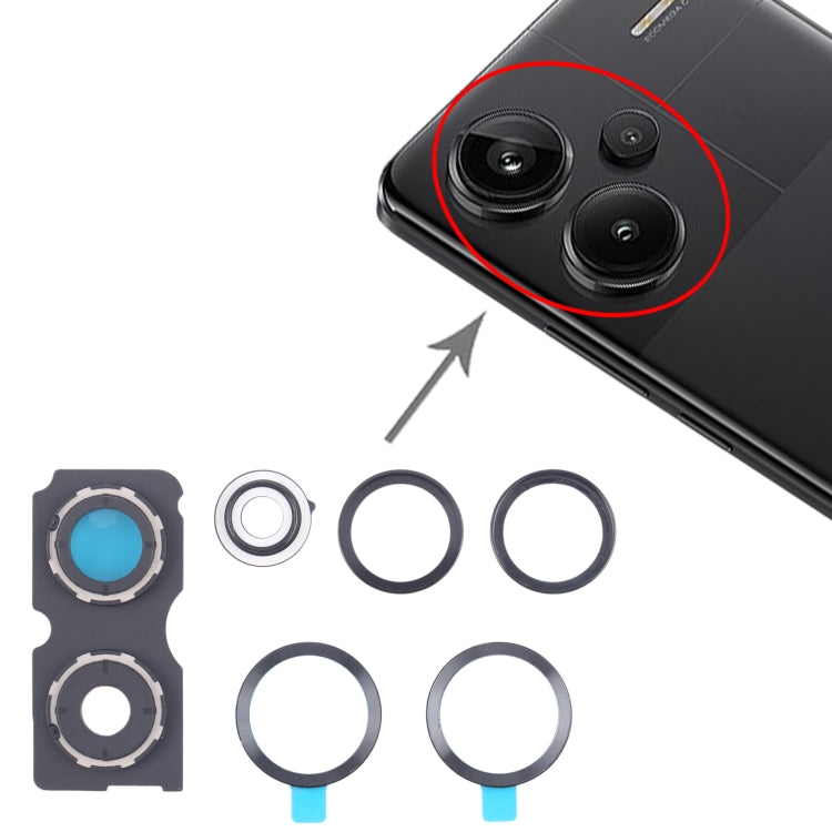 For Xiaomi Redmi Note 13 Pro+ Back Camera Lens Frame (Black) by buy2fix