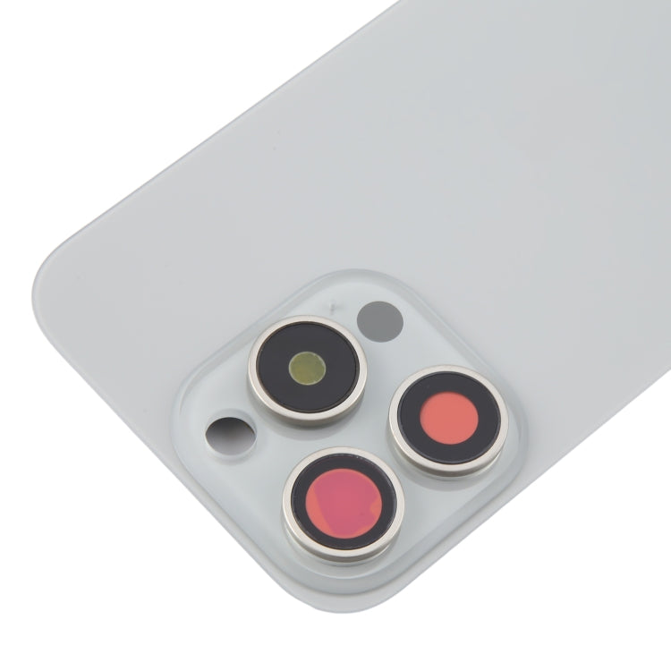 For iPhone 16 Pro Original Glass Battery Back Cover with Camera Lens Cover(Silver) by buy2fix
