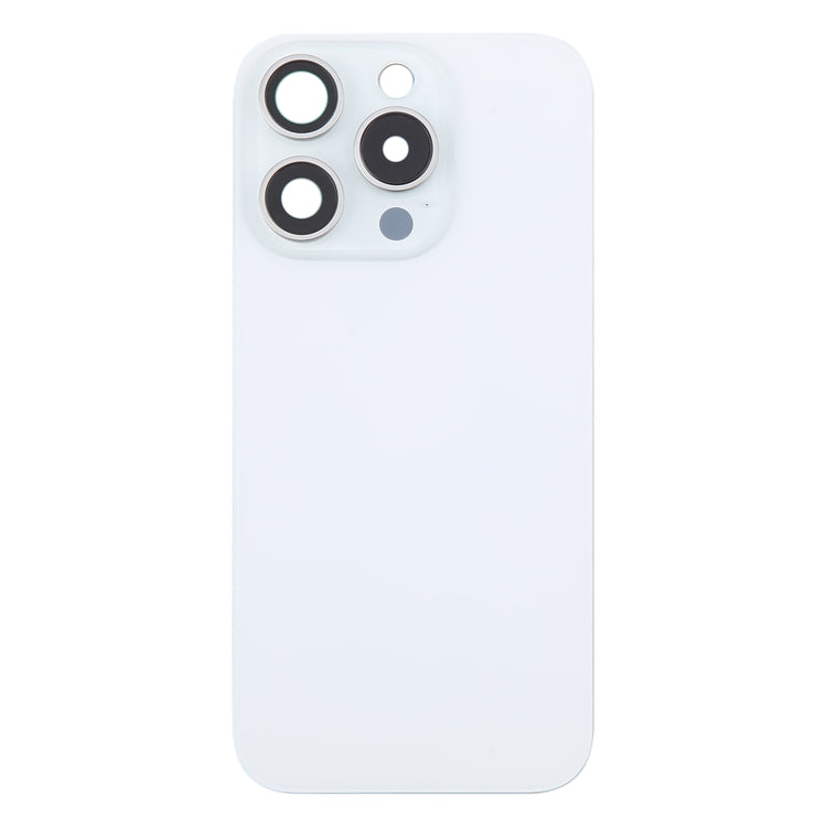 For iPhone 16 Pro Original Glass Battery Back Cover with Camera Lens Cover(White) - Back Cover by buy2fix | Online Shopping UK | buy2fix