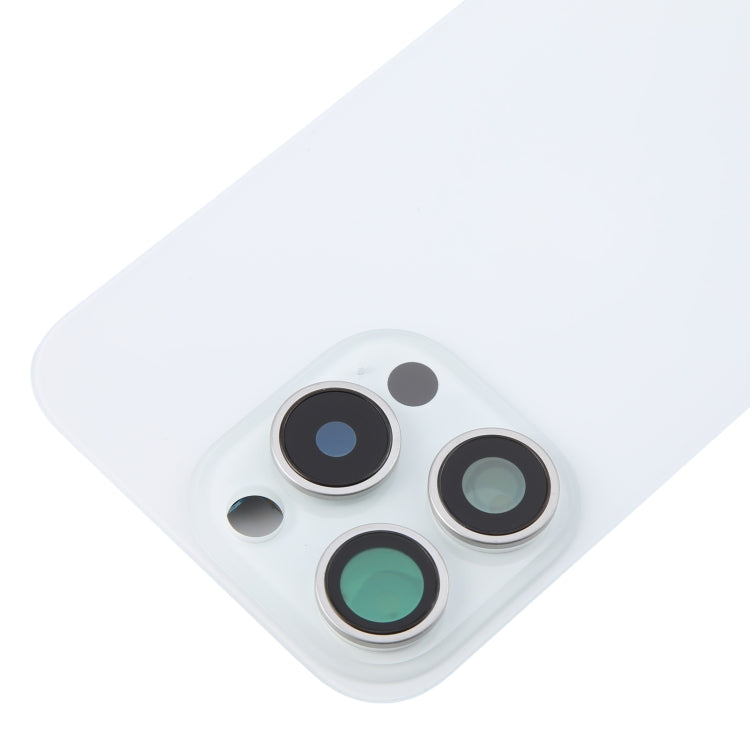 For iPhone 16 Pro Original Glass Battery Back Cover with Camera Lens Cover(White) - Back Cover by buy2fix | Online Shopping UK | buy2fix