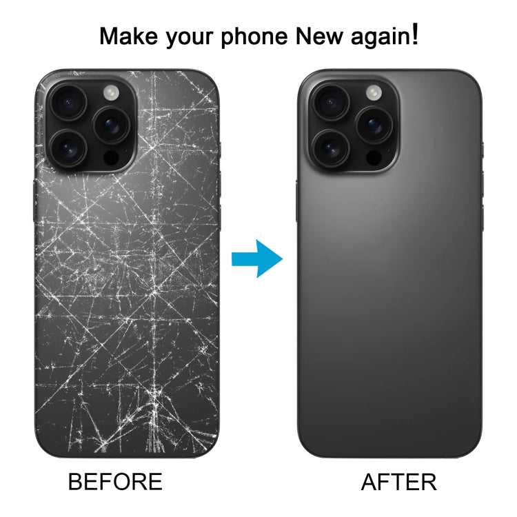 For iPhone 16 Pro Original Glass Battery Back Cover with Camera Lens Cover(Silver) by buy2fix