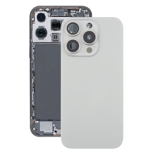 For iPhone 16 Pro Original Glass Battery Back Cover with Camera Lens Cover + MagSafe Magnet(Silver) - Back Cover by buy2fix | Online Shopping UK | buy2fix
