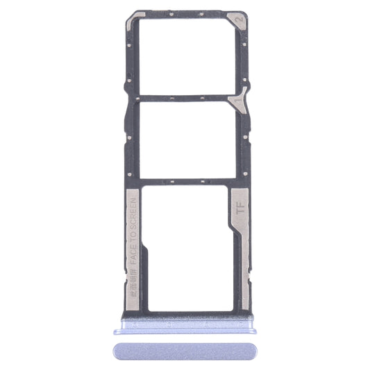 For Xiaomi Poco M6 Original SIM Card Tray + SIM Card Tray + Micro SD Card Tray (Blue) by buy2fix