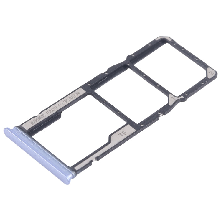 For Xiaomi Poco M6 Original SIM Card Tray + SIM Card Tray + Micro SD Card Tray (Blue) by buy2fix