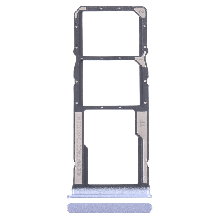 For Xiaomi Redmi 13R Original SIM Card Tray + SIM Card Tray + Micro SD Card Tray (Blue) by buy2fix