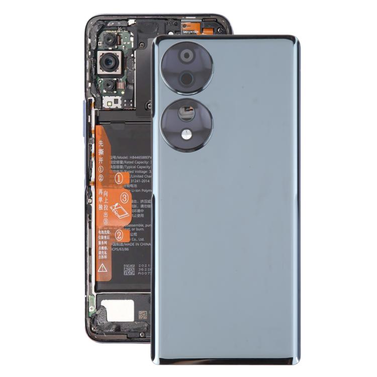 For Honor 70 Battery Back Cover with Camera Lens(Black) - Back Cover by buy2fix | Online Shopping UK | buy2fix