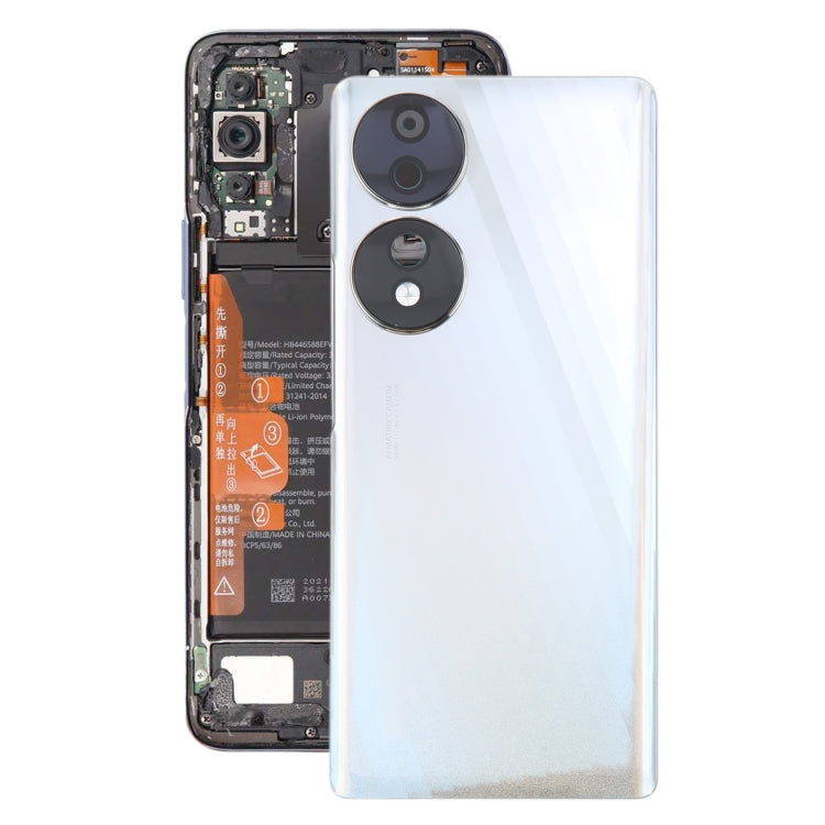 For Honor 70 Battery Back Cover with Camera Lens(White) by buy2fix