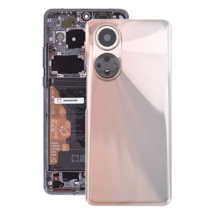 For Honor 50 Battery Back Cover with Camera Lens(Red) by buy2fix