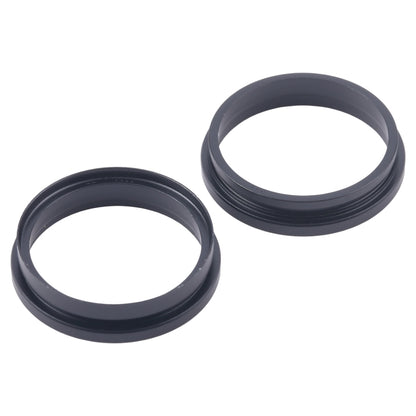 For iPhone 16 2pcs/set Rear Camera Glass Lens Metal Outside Protector Hoop Ring (Black) - Camera Series by buy2fix | Online Shopping UK | buy2fix