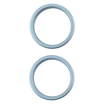 For iPhone 16 2pcs/set Rear Camera Glass Lens Metal Outside Protector Hoop Ring (Green) by buy2fix