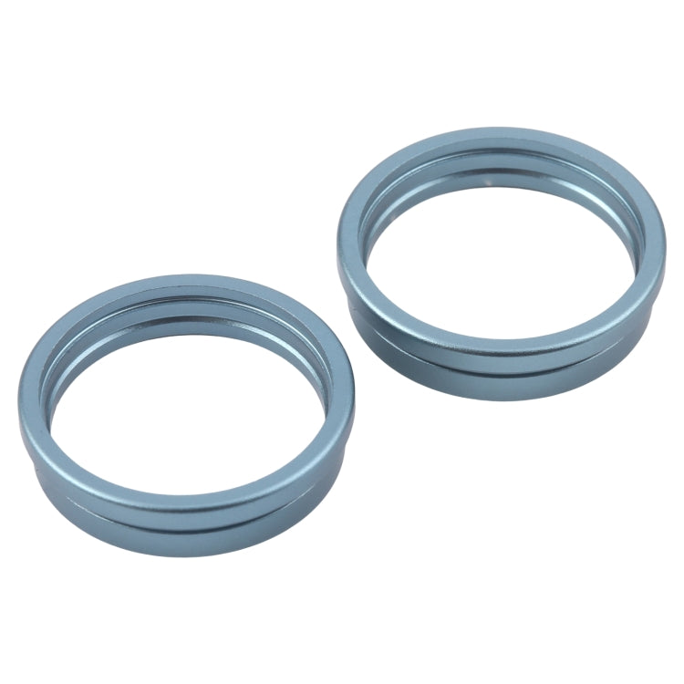 For iPhone 16 2pcs/set Rear Camera Glass Lens Metal Outside Protector Hoop Ring (Green) by buy2fix