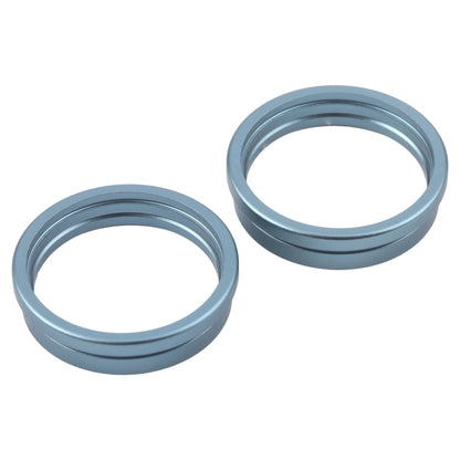 For iPhone 16 2pcs/set Rear Camera Glass Lens Metal Outside Protector Hoop Ring (Green) by buy2fix