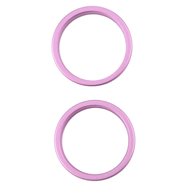 For iPhone 16 2pcs/set Rear Camera Glass Lens Metal Outside Protector Hoop Ring (Purple) by buy2fix