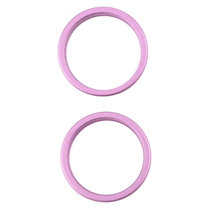 For iPhone 16 2pcs/set Rear Camera Glass Lens Metal Outside Protector Hoop Ring (Purple) by buy2fix