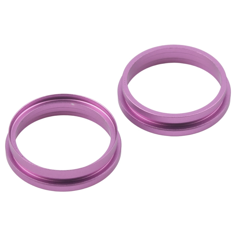 For iPhone 16 2pcs/set Rear Camera Glass Lens Metal Outside Protector Hoop Ring (Purple) by buy2fix