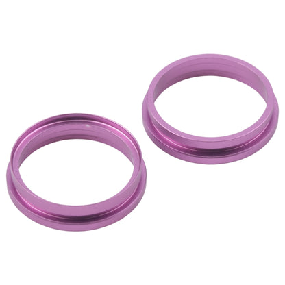 For iPhone 16 2pcs/set Rear Camera Glass Lens Metal Outside Protector Hoop Ring (Purple) by buy2fix