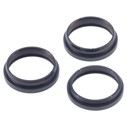 For iPhone 16 Pro Max 3pcs/set Rear Camera Glass Lens Metal Outside Protector Hoop Ring (Black) by buy2fix