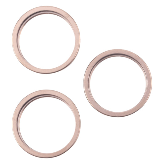 For iPhone 16 Pro Max 3pcs/set Rear Camera Glass Lens Metal Outside Protector Hoop Ring (Gold) - Camera Series by buy2fix | Online Shopping UK | buy2fix