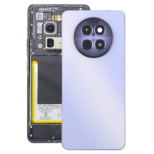 For Realme 12 5G Original Battery Back Cover with Middle Frame(Purple) - Back Cover by buy2fix | Online Shopping UK | buy2fix