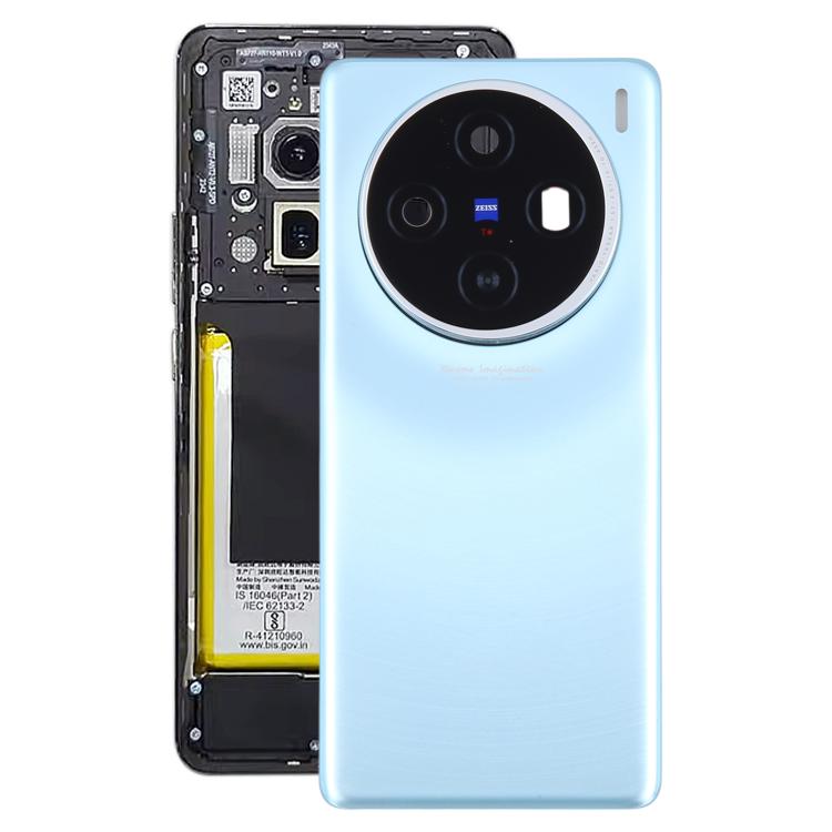 For vivo X100 Battery Back Cover with Camera Lens Cover(Blue) - Back Cover by buy2fix | Online Shopping UK | buy2fix