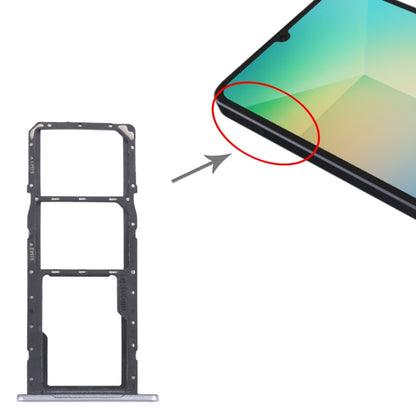 For Samsung Galaxy A06 SM-A065F Original SIM Card Tray + SIM Card Tray + Micro SD Card Tray (Silver) - Card Tray by buy2fix | Online Shopping UK | buy2fix