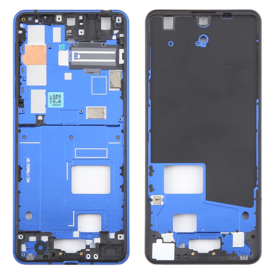 For Sharp Aquos R5G Original Middle Frame Bezel Plate (Blue) - For Sharp by buy2fix | Online Shopping UK | buy2fix