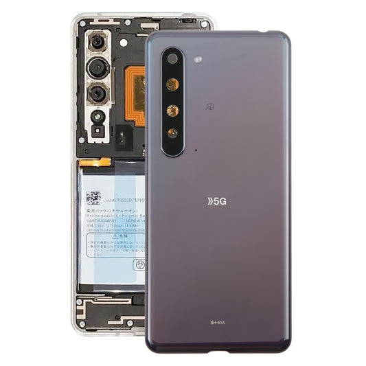 For Sharp Aquos R5G Original Battery Back Cover(Black) - For Sharp by buy2fix | Online Shopping UK | buy2fix