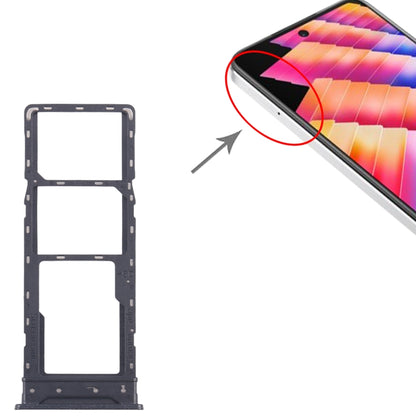 For Infinix Hot 30 Play NFC X6835 5pcs SIM Card Tray + SIM Card Tray + Micro SD Card Tray (Black) - Card Tray by buy2fix | Online Shopping UK | buy2fix