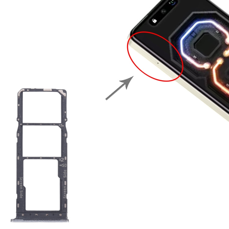For Infinix Smart 8 Plus X6526 5pcs SIM Card Tray + SIM Card Tray + Micro SD Card Tray (Silver) - Card Tray by buy2fix | Online Shopping UK | buy2fix
