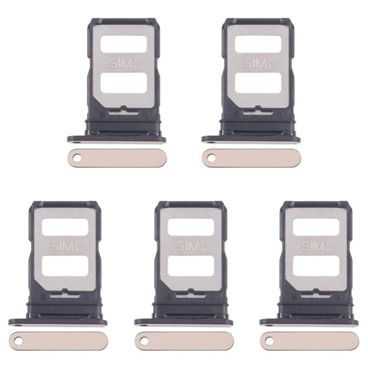 For Infinix Zero 30 4G X6731 5pcs SIM Card Tray + SIM Card Tray (Gold) - Card Tray by buy2fix | Online Shopping UK | buy2fix
