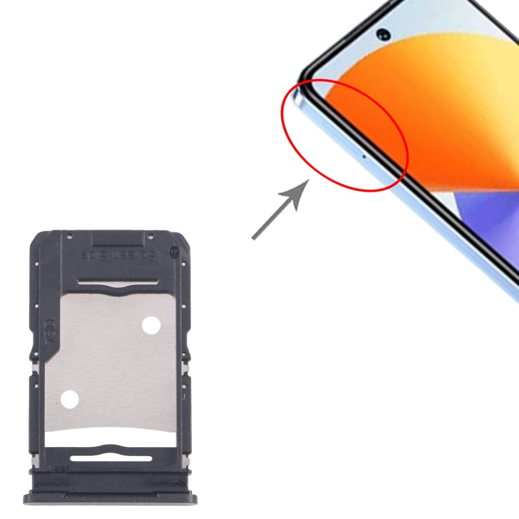 For Infinix Note 30 X6833B 5pcs SIM Card Tray + SIM Card Tray + Micro SD Card Tray (Black) - Card Tray by buy2fix | Online Shopping UK | buy2fix
