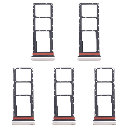 For Infinix Hot 40i X6528B 5pcs SIM Card Tray + SIM Card Tray + Micro SD Card Tray (Gold) - Card Tray by buy2fix | Online Shopping UK | buy2fix