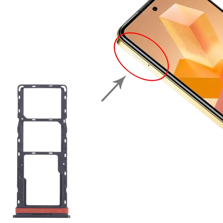 For Infinix Hot 40i X6528B 5pcs SIM Card Tray + SIM Card Tray + Micro SD Card Tray (Gold) - Card Tray by buy2fix | Online Shopping UK | buy2fix