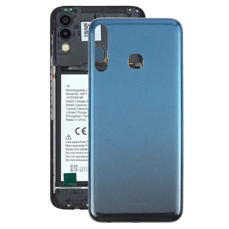 For Infinix Hot 8 Lite X650 Original Battery Back Cover(Blue) - Back Cover by buy2fix | Online Shopping UK | buy2fix