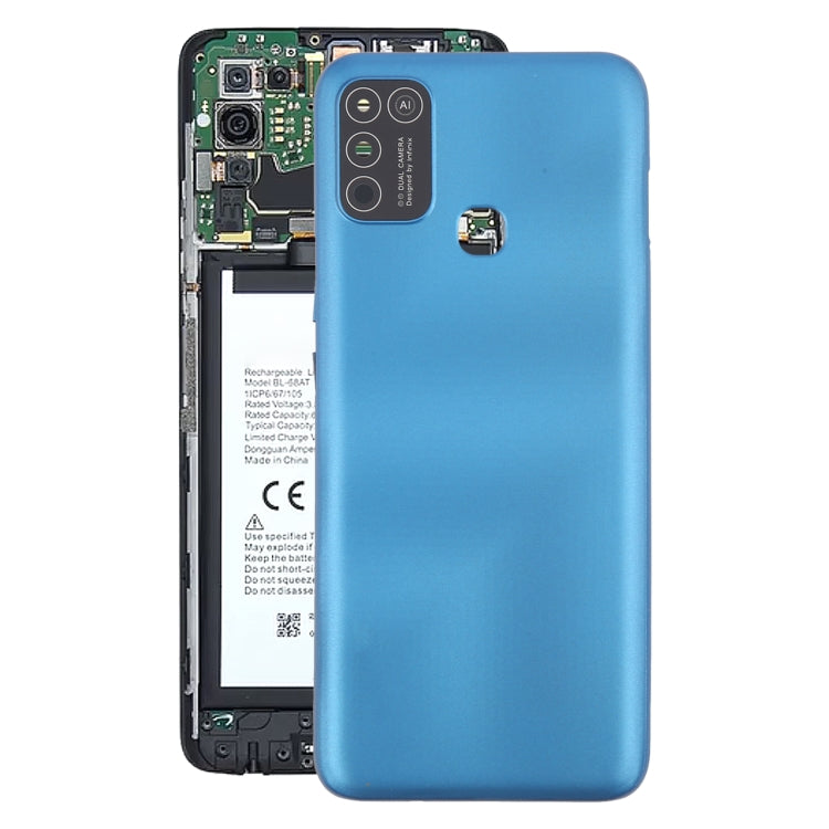 For Infinix Hot 10 Play Original Battery Back Cover(Blue) - Back Cover by buy2fix | Online Shopping UK | buy2fix