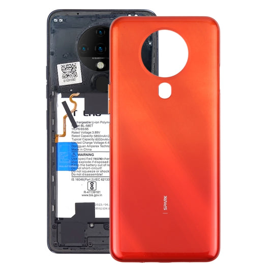 For Tecno Spark 6 Original Battery Back Cover(Red) - Back Cover by buy2fix | Online Shopping UK | buy2fix