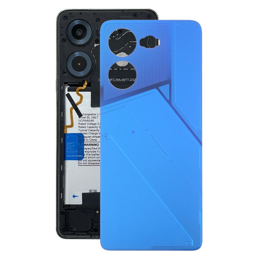 For Tecno Pova 5 4G Original Battery Back Cover(Blue) - Back Cover by buy2fix | Online Shopping UK | buy2fix