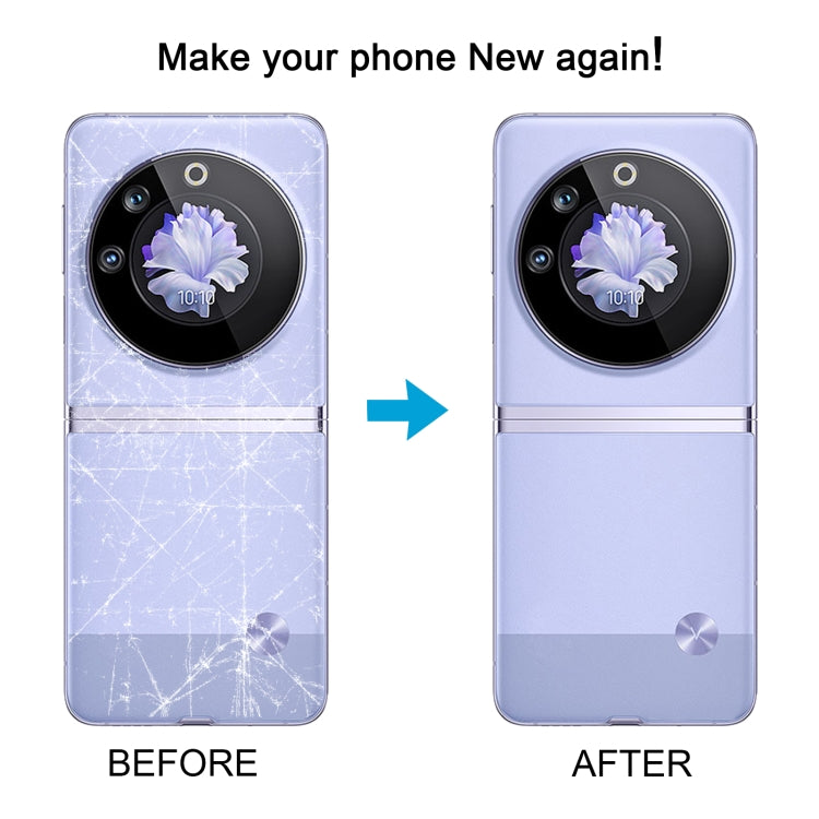 For Tecno Phantom V Flip Original Battery Back Cover(Purple) by buy2fix