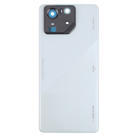 For Asus ROG Phone 8 Pro AI2401 AI2401_A Global Original Glass Battery Back Cover with Camera Frame(Bright Grey) - Back Cover by buy2fix | Online Shopping UK | buy2fix