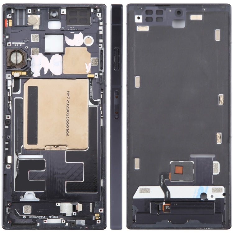 For ZTE nubia Red Magic 8 Pro / 8 Pro+ / 8S Pro / 8S Pro+ Middle Frame Bezel Plate, Without Side Keys (Black) - For ZTE by buy2fix | Online Shopping UK | buy2fix