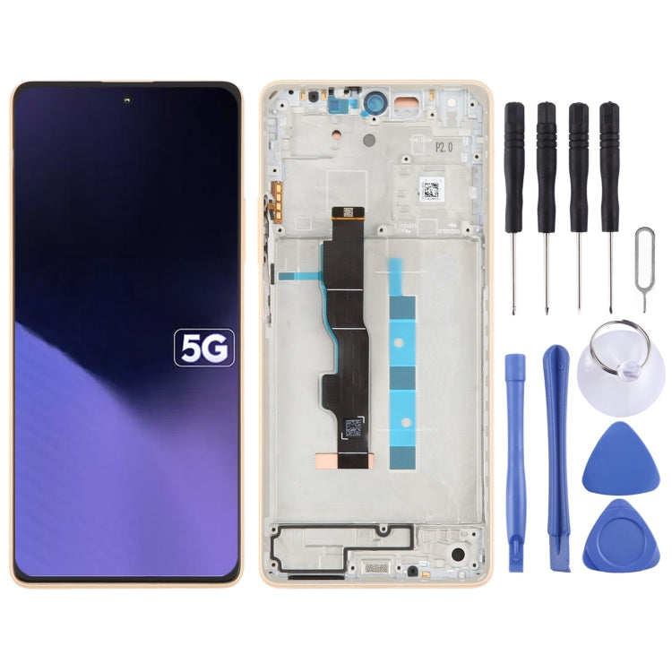 For Xiaomi Poco X6 Neo Original LCD Screen Digitizer Full Assembly with Frame (Orange) by buy2fix