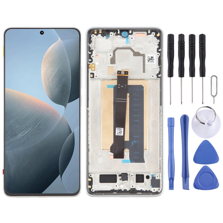 For Xiaomi Redmi K70E Original LCD Screen Digitizer Full Assembly with Frame (White) by buy2fix