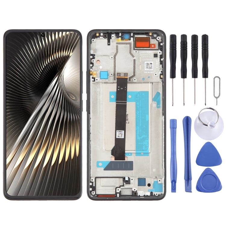 For Xiaomi Redmi Turbo 3 Original LCD Screen Digitizer Full Assembly with Frame (Black) by buy2fix