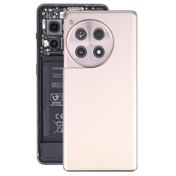 For OnePlus 12R Battery Back Cover with Camera Lens Cover(Gold) - Back Cover by buy2fix | Online Shopping UK | buy2fix
