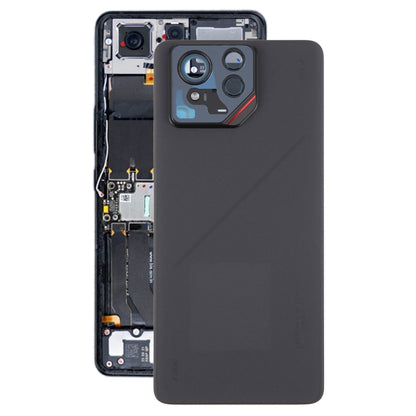 For Asus ROG Phone 9 Pro 5G Original Glass Battery Back Cover with Camera Frame(Matte Black) - Back Cover by buy2fix | Online Shopping UK | buy2fix